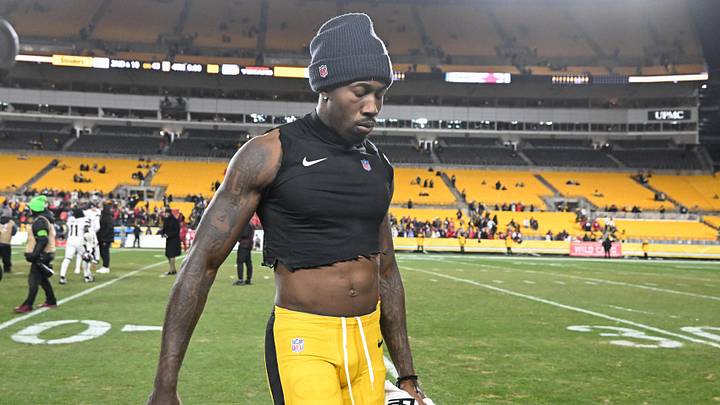 Jan 12, 2026; Pittsburgh, PA, USA; Pittsburgh Steelers cornerback Joey Porter Jr. leaves the field following an AFC Wild Card Round loss to the Houston Texans at Acrisure Stadium. Mandatory Credit: Barry Reeger-Imagn Images