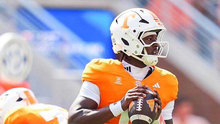 Tennessee quarterback Faizon Brandon (11) looks to pass during a college football game between Tennessee and Furman in Neyland Stadium in Knoxville, Tenn., on Sept. 5, 2026. Tennessee quarterback Faizon Brandon (11) looks to pass during a college football game between Tennessee and Furman in Neyland Stadium in Knoxville, Tenn., on Sept. 5, 2026.