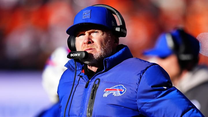 Bills coach Sean McDermott was frustrated with an interception ruling in the divisional playoff game vs. the Broncos.