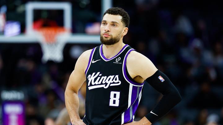 Jan 20, 2026; Sacramento, California, USA; Sacramento Kings guard Zach LaVine (8) looks on against the Miami Heat during the third quarter at Golden 1 Center. Mandatory Credit: Sergio Estrada-Imagn Images Jan 20, 2026; Sacramento, California, USA; Sacramento Kings guard Zach LaVine (8) looks on against the Miami Heat during the third quarter at Golden 1 Center. Mandatory Credit: Sergio Estrada-Imagn Images