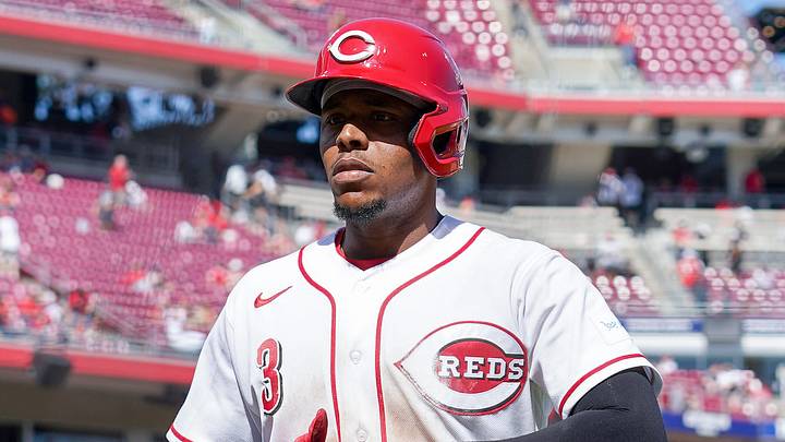 Cincinnati Reds third baseman Ke'Bryan Hayes (3) walks off the field 