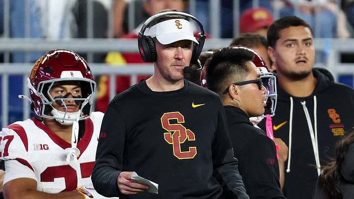 Oct 10, 2026; University Park, Pennsylvania, USA; Southern California Trojans head coach Lincoln Riley looks on from the sideline during the first quarter against the Penn State Nittany Lions at West Shore Home Field at Beaver Stadium. Mandatory Credit: Matthew O'Haren-Imagn Images Oct 10, 2026; University Park, Pennsylvania, USA; Southern California Trojans head coach Lincoln Riley looks on from the sideline during the first quarter against the Penn State Nittany Lions at West Shore Home Field at Beaver Stadium. Mandatory Credit: Matthew O'Haren-Imagn Images