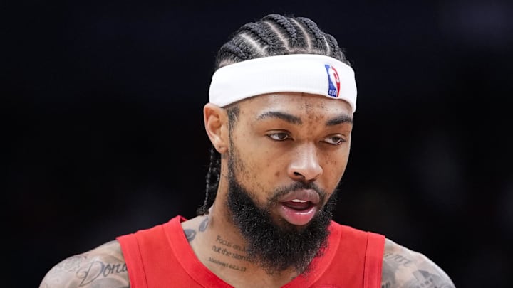 Toronto Raptors forward Brandon Ingram looks on against the Denver Nuggets.