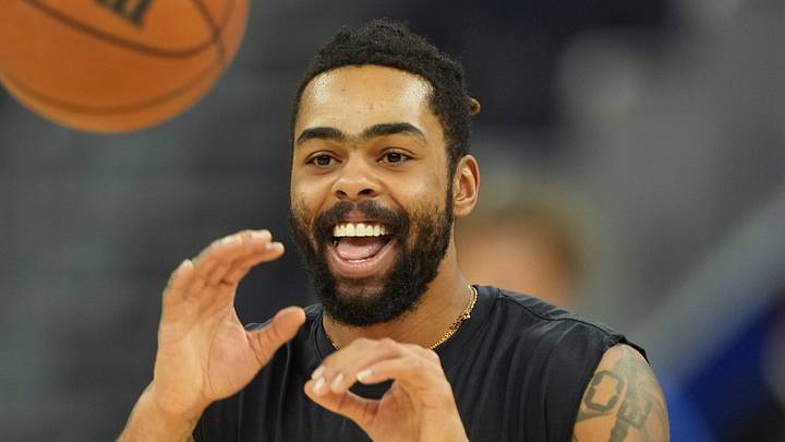 Dec 25, 2025; San Francisco, California, USA; Dallas Mavericks guard D'Angelo Russell (5) warms up before the game against the Golden State Warriors at Chase Center. Mandatory Credit: Darren Yamashita-Imagn Images Dec 25, 2025; San Francisco, California, USA; Dallas Mavericks guard D'Angelo Russell (5) warms up before the game against the Golden State Warriors at Chase Center. Mandatory Credit: Darren Yamashita-Imagn Images