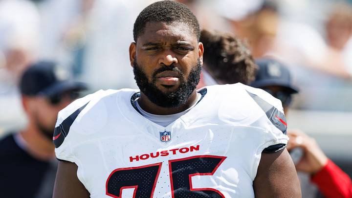 Houston Texans guard Laken Tomlinson before the game against the Jacksonville Jaguars at EverBank Stadium. Houston Texans guard Laken Tomlinson before the game against the Jacksonville Jaguars at EverBank Stadium.