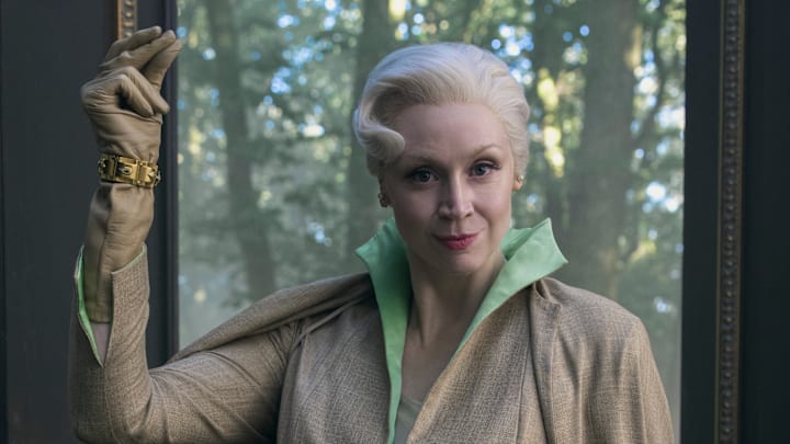 Gwendoline Christie as Principal Weems in episode 205 of Wednesday. 