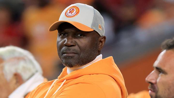 Dec 11, 2025; Tampa, Florida, USA; Tampa Bay Buccaneers head coach and defensive coordinator Todd Bowles looks on before the game against the Atlanta Falcons at Raymond James Stadium. Mandatory Credit: Kim Klement Neitzel-Imagn Images
