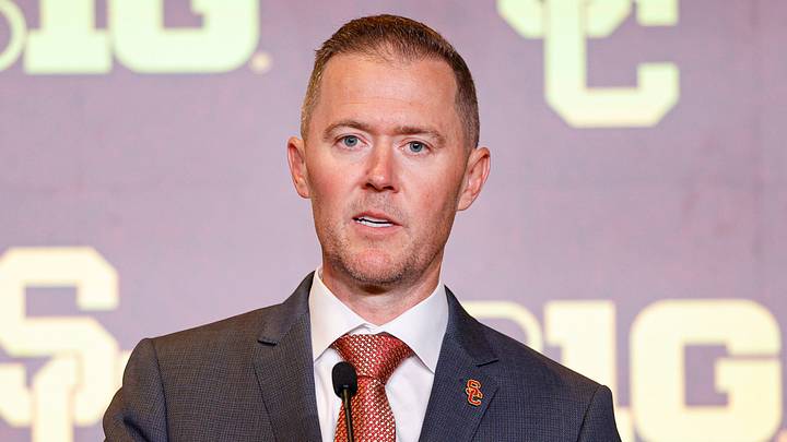Jul 28, 2026; Chicago, IL, USA; USC Football head coach Lincoln Riley speaks during Media Days at Hilton Chicago. Mandatory Credit: Kamil Krzaczynski-Imagn Images Jul 28, 2026; Chicago, IL, USA; USC Football head coach Lincoln Riley speaks during Media Days at Hilton Chicago. Mandatory Credit: Kamil Krzaczynski-Imagn Images