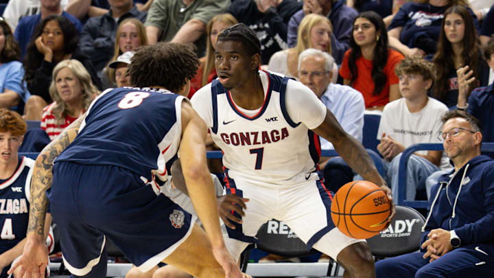 Gonzaga Bulldogs forward Tyon Grant-Foster (7). Gonzaga Bulldogs forward Tyon Grant-Foster (7).