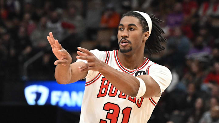 Feb 5, 2026; Toronto, Ontario, CAN;  Chicago Bulls guard Jaden Ivey (31). Mandatory Credit: Dan Hamilton-Imagn Images