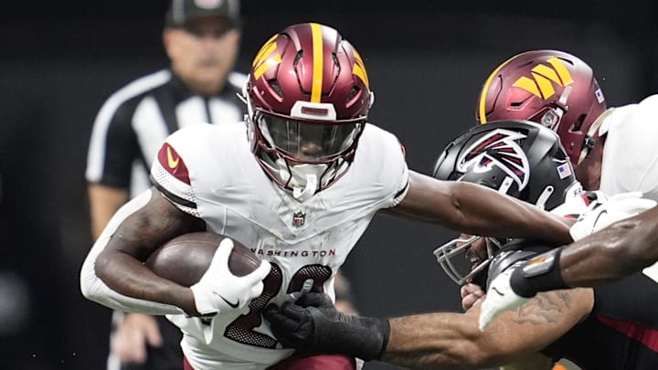 Washington Commanders running back Jacory Croskey-Merritt