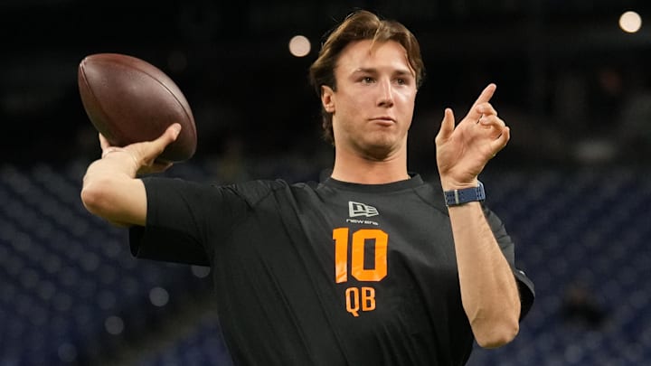 New York Jets quarterback Cade Klubnik