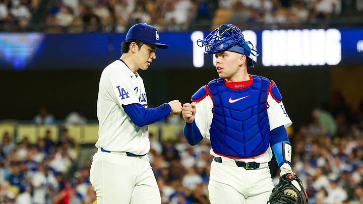 sJul 30, 2026; Los Angeles, California, USA; Los Angeles Dodgers pitcher Roki Sasaki (11) celebrates with catcher Dalton Rushing (68) in the third inning against the Seattle Mariners at Dodger Stadium. Mandatory Credit: William Navarro-Imagn Images sJul 30, 2026; Los Angeles, California, USA; Los Angeles Dodgers pitcher Roki Sasaki (11) celebrates with catcher Dalton Rushing (68) in the third inning against the Seattle Mariners at Dodger Stadium. Mandatory Credit: William Navarro-Imagn Images