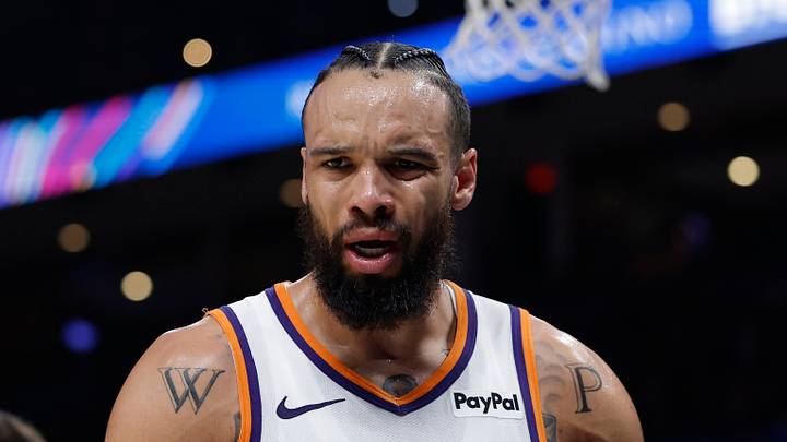 Oklahoma City, Oklahoma, USA; Phoenix Suns forward Dillon Brooks (3) reacts after a play against the Oklahoma City Thunder in the second half during game two of the first round of the 2026 NBA Playoffs at Paycom Center on Apr 22, 2026. Oklahoma City, Oklahoma, USA; Phoenix Suns forward Dillon Brooks (3) reacts after a play against the Oklahoma City Thunder in the second half during game two of the first round of the 2026 NBA Playoffs at Paycom Center on Apr 22, 2026.