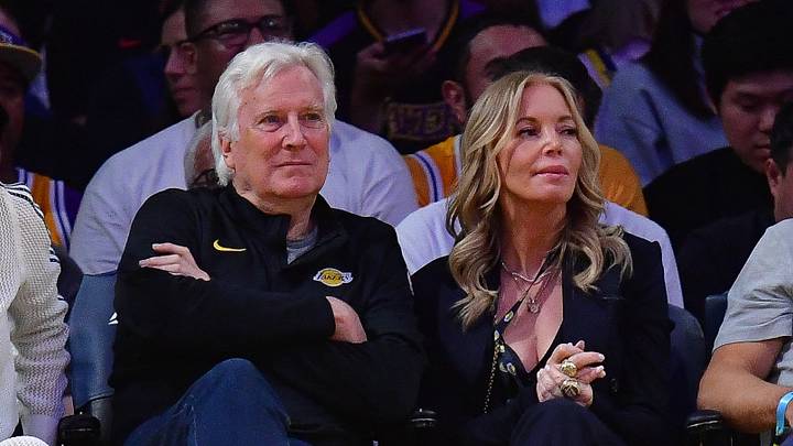Mar 12, 2026; Los Angeles, California, USA; Los Angeles Lakers majority owner Mark Walter and team executive Jeannie Buss in attendance at Crypto.com Arena. Mandatory Credit: Gary A. Vasquez-Imagn Images Mar 12, 2026; Los Angeles, California, USA; Los Angeles Lakers majority owner Mark Walter and team executive Jeannie Buss in attendance at Crypto.com Arena. Mandatory Credit: Gary A. Vasquez-Imagn Images