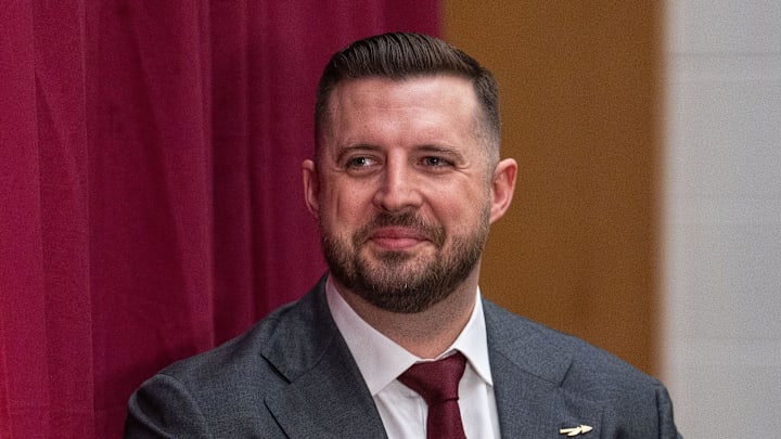 Florida State’s new head basketball coach Luke Loucks introduces himself, shares his beliefs and coaching style during a press conference Monday, March 10, 2025.