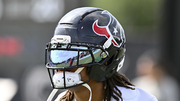 Jun 10, 2025; Houston, TX, USA; Houston Texans cornerback Derek Stingley Jr. (24) participates in a drill during an NFL football minicamp at NRG Stadium. Mandatory Credit: Maria Lysaker-Imagn Images Jun 10, 2025; Houston, TX, USA; Houston Texans cornerback Derek Stingley Jr. (24) participates in a drill during an NFL football minicamp at NRG Stadium. Mandatory Credit: Maria Lysaker-Imagn Images