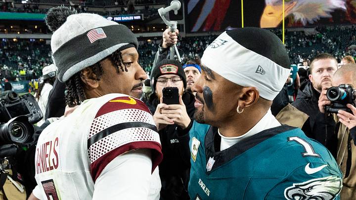 Washington Commanders quarterback Jayden Daniels and Philadelphia Eagles quarterback Jalen Hurts. Washington Commanders quarterback Jayden Daniels and Philadelphia Eagles quarterback Jalen Hurts.