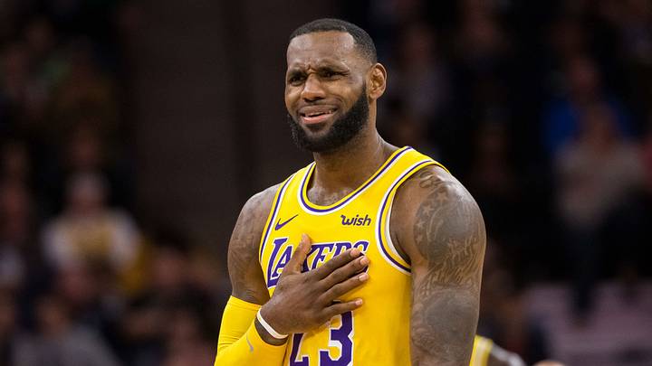 Oct 29, 2018; Minneapolis, MN, USA; Los Angeles Lakers forward LeBron James (23) reacts to a call in the third quarter against Minnesota Timberwolves at Target Center. Mandatory Credit: Brad Rempel-USA TODAY Sports