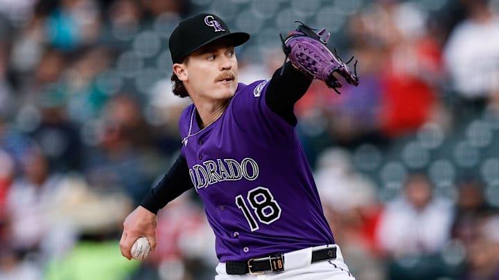 Colorado Rockies starting pitcher Ryan Feltner. Colorado Rockies starting pitcher Ryan Feltner.