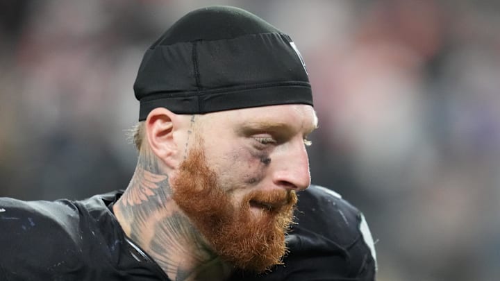 Las Vegas Raiders defensive end Maxx Crosby (98) leaves the field following a game against the Denver Broncos