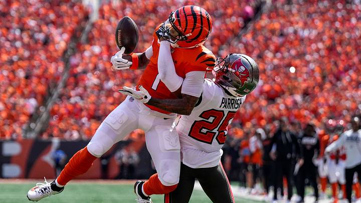 Jacob Parrish and the Buccaneers cornerbacks held their own against the Bengals' wide receivers. Jacob Parrish and the Buccaneers cornerbacks held their own against the Bengals' wide receivers.
