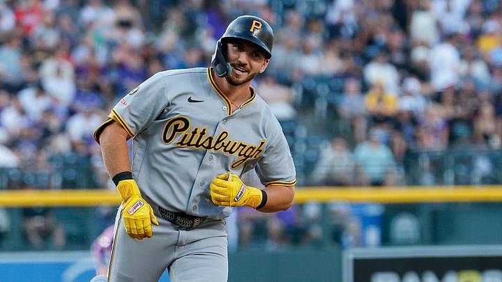 Jun 20, 2026; Denver, Colorado, USA; Pittsburgh Pirates first baseman Spencer Horwitz (2) rounds the bases on a solo home run in the first inning against the Colorado Rockies at Coors Field. Mandatory Credit: Isaiah J. Downing-Imagn Images