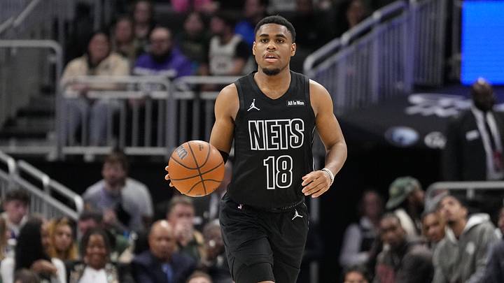 Apr 10, 2026; Milwaukee, Wisconsin, USA;  Brooklyn Nets guard Malachi Smith (18) during the game against the Milwaukee Bucks at Fiserv Forum. Mandatory Credit: Jeff Hanisch-Imagn Images