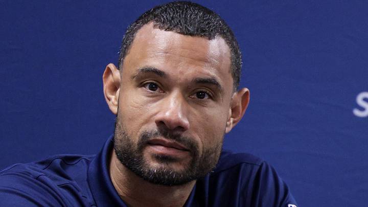 Sep 26, 2022; New Orleans, LA, USA;  New Orleans Pelicans general manager Trajan Langdon : Stephen Lew-Imagn Images