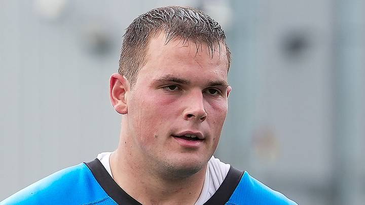 Carolina Panthers tight end Mitchell Evans (Jim Dedmon-Imagn Images)