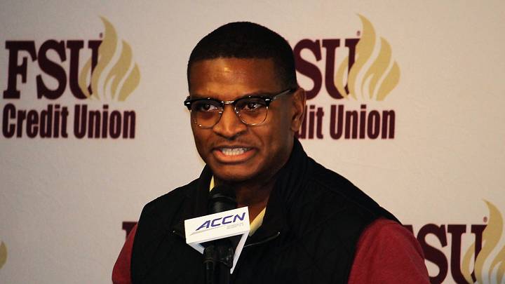 FSU linebackers coach Chris Marve at the FSU National Signing Day Party on Feb. 5, 2020.
Img 4547 FSU linebackers coach Chris Marve at the FSU National Signing Day Party on Feb. 5, 2020.
Img 4547