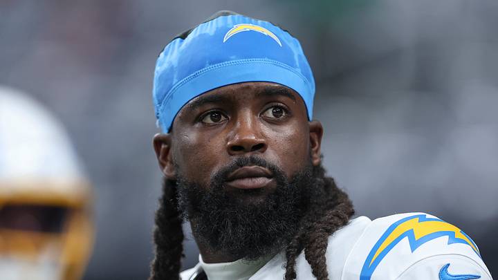 Aug 13, 2026; Houston, Texas, USA;  Los Angeles Chargers cornerback Donte Jackson (26) before the game against the Houston Texans at Reliant Stadium. Mandatory Credit: Troy Taormina-Imagn Images
