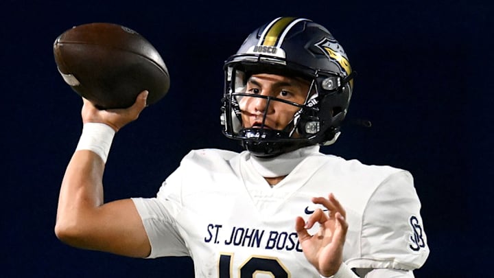 St. John Bosco sophomore quarterback Koa Malau'ulu passed for three touchdowns to help the No. 2 Braves escape No. 4 St. Frances Academy (Maryland) on Friday.
