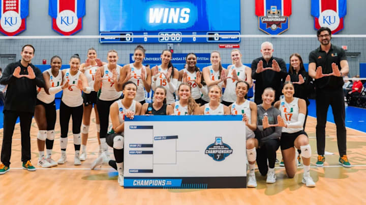 Miami Hurricanes Volleyball advancing to second round.