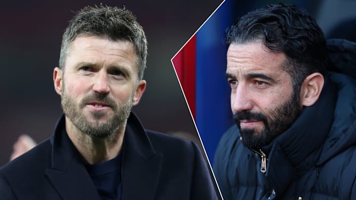 Michael Carrick (left) has made a mockery of Ruben Amorim’s issues.