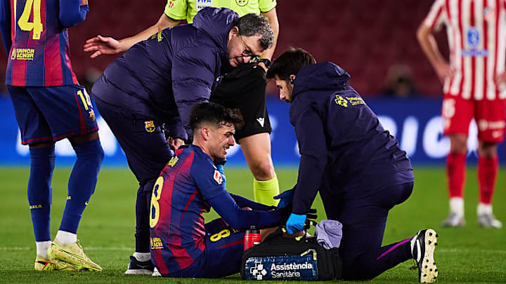 Pedri exited the match after getting medical treatment on the pitch. 