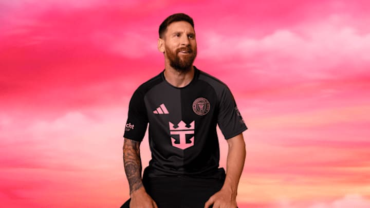 Lionel Messi in Inter Miami's new away jersey.