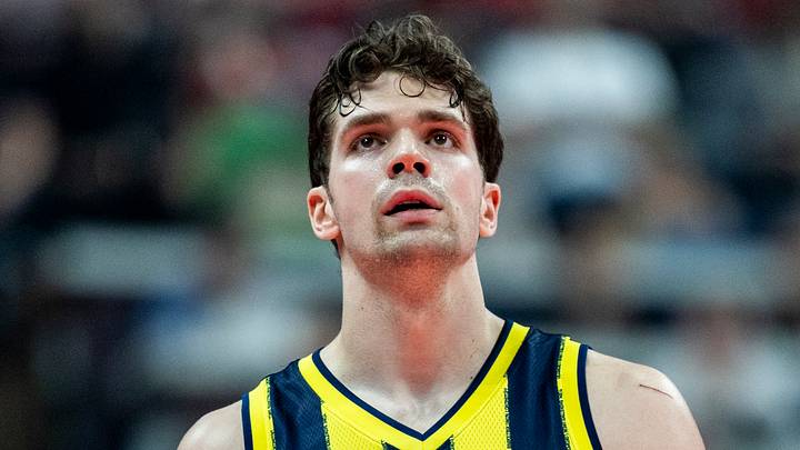 Tarik Biberovic, #13 of Fenerbahce Beko Istanbul reacts during Semifinal. (Photo by Tolga Adanali/Euroleague Basketball via Getty Images) Tarik Biberovic, #13 of Fenerbahce Beko Istanbul reacts during Semifinal. (Photo by Tolga Adanali/Euroleague Basketball via Getty Images)