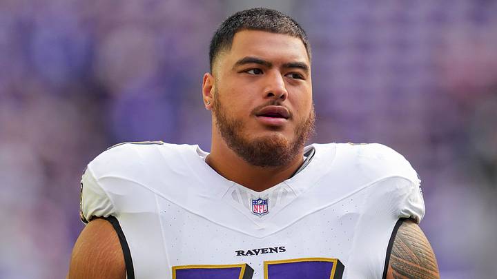 Baltimore Ravens guard Daniel Faalele Baltimore Ravens guard Daniel Faalele