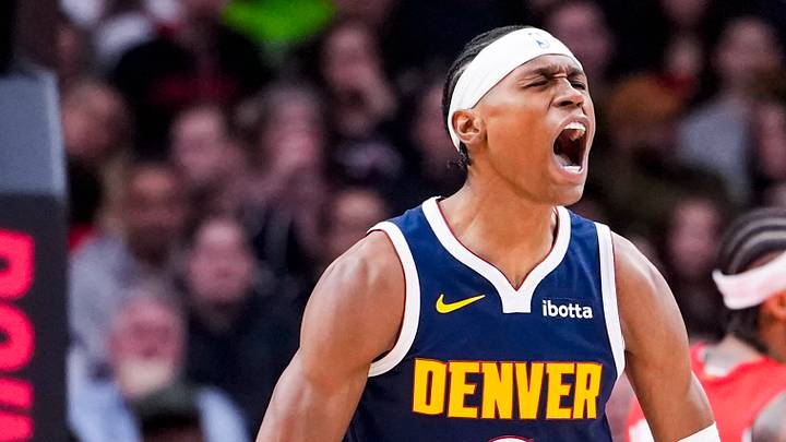Dec 31, 2025; Toronto, Ontario, CAN; Denver Nuggets guard Peyton Watson (8) celebrates after scoring against the Toronto Raptors during the first half at Scotiabank Arena. Mandatory Credit: Kevin Sousa-Imagn Images Dec 31, 2025; Toronto, Ontario, CAN; Denver Nuggets guard Peyton Watson (8) celebrates after scoring against the Toronto Raptors during the first half at Scotiabank Arena. Mandatory Credit: Kevin Sousa-Imagn Images