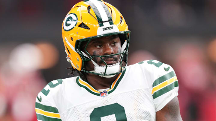 Oct 19, 2025; Glendale, Arizona, USA; Green Bay Packers quarterback Malik Willis (2)  warms up before the game against the Arizona Cardinals at State Farm Stadium.