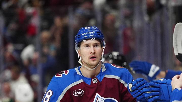 May 5, 2026; Denver, Colorado, USA; Colorado Avalanche center Martin Necas (88) celebrates after scoring a goal against the Minnesota Wild in game two of the second round of the 2026 Stanely Cup Playoffs at Ball Arena. Mandatory Credit: Ron Chenoy-Imagn Images May 5, 2026; Denver, Colorado, USA; Colorado Avalanche center Martin Necas (88) celebrates after scoring a goal against the Minnesota Wild in game two of the second round of the 2026 Stanely Cup Playoffs at Ball Arena. Mandatory Credit: Ron Chenoy-Imagn Images