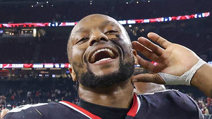 Former Houston Texans running back Joe Mixon reacts after a game Former Houston Texans running back Joe Mixon reacts after a game