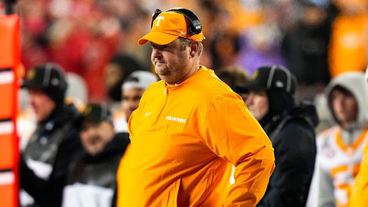 Tennessee Volunteers head coach Josh Heupel watches the game in the first half at Ohio Stadium on Saturday, Dec. 21, 2024 in Columbus, Ohio.