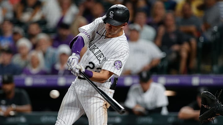 Colorado Rockies left fielder Nolan Jones (22)