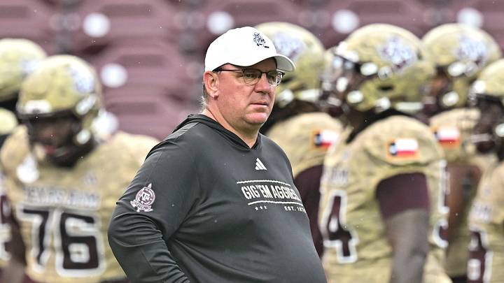 Oct 3, 2026; College Station, Texas, USA; Texas A&M Aggies head coach Mike Elko looks on prior to the game against the Arkansas Razorbacks at Kyle Field. Mandatory Credit: Maria Lysaker-Imagn Images Oct 3, 2026; College Station, Texas, USA; Texas A&M Aggies head coach Mike Elko looks on prior to the game against the Arkansas Razorbacks at Kyle Field. Mandatory Credit: Maria Lysaker-Imagn Images