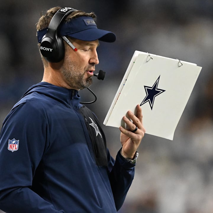 Dallas Cowboys head coach Brian Schottenheimer during the second half against the Detroit Lions at Ford Field