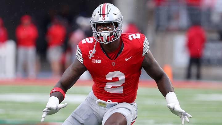 Oct 10, 2026; Columbus, Ohio, USA; Ohio State Buckeyes defensive end Kenyatta Jackson Jr. (2) runs to the line during the second quarter against the Maryland Terrapins at Ohio Stadium. Mandatory Credit: Joseph Maiorana-Imagn Images Oct 10, 2026; Columbus, Ohio, USA; Ohio State Buckeyes defensive end Kenyatta Jackson Jr. (2) runs to the line during the second quarter against the Maryland Terrapins at Ohio Stadium. Mandatory Credit: Joseph Maiorana-Imagn Images