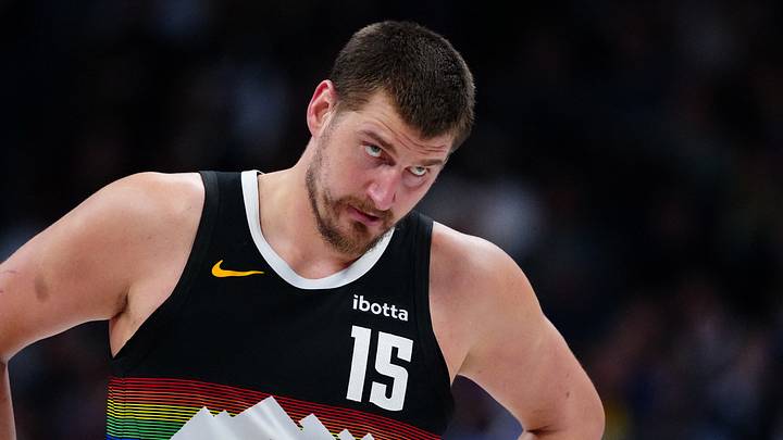 Mar 6, 2026; Denver, Colorado, USA; Denver Nuggets center Nikola Jokic (15) during the second quarter against the New York Knicks at Ball Arena. Mandatory Credit: Ron Chenoy-Imagn Images Mar 6, 2026; Denver, Colorado, USA; Denver Nuggets center Nikola Jokic (15) during the second quarter against the New York Knicks at Ball Arena. Mandatory Credit: Ron Chenoy-Imagn Images