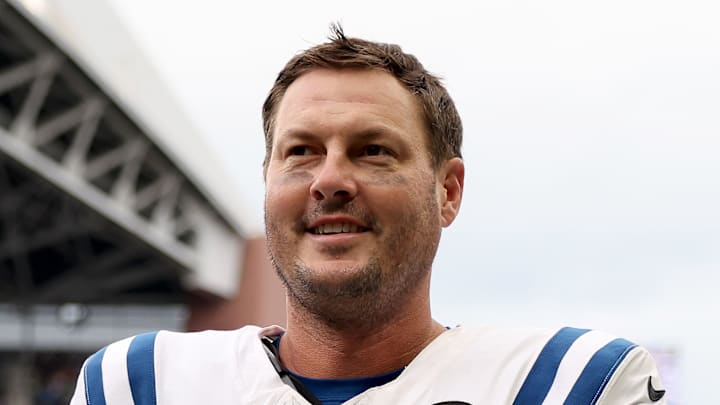 Philip Rivers of the Indianapolis Colts smiles